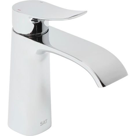 Infinitio Grifo de lavabo con caño cascada, sin desagüe, cromo (SATBSINF271) (1/5)
