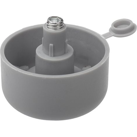 SANS MARQUE Glissière pour pied de meuble avec rectification hauteur 27mm gris