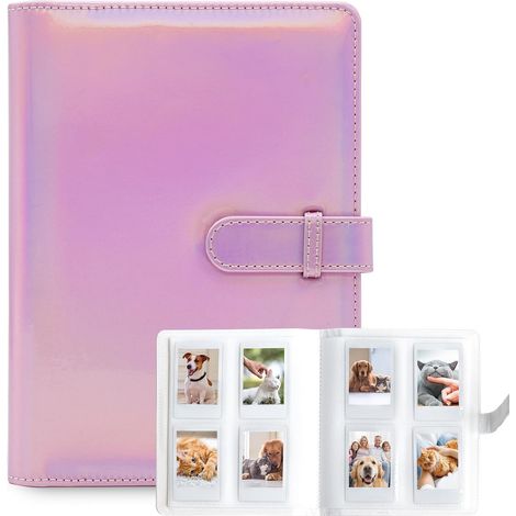 Album photo en PU rose pour appareils instantanés et souvenirs (1/5)