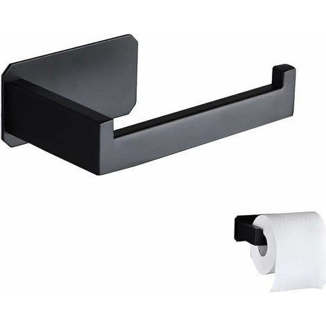 Devidoir Papier Toilette Acier Inoxydable Derouleur Papier Toilette Mural Original Sans Percage Noir Porte Papier Toilette Adhesif 3M Pour Decoration Salle de Bain WC Accessoire Cuisine (1/5)