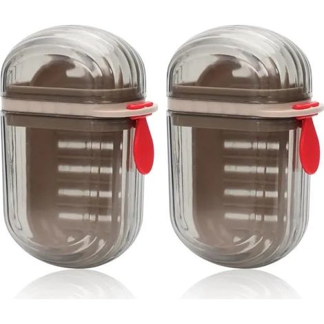 Lot de 2 Porte-savons de Voyage, 12x7,3cm Conteneur de Savon de Voyage, Étui à Savon Portable Anti-Fuite avec Couvercle (1/4)