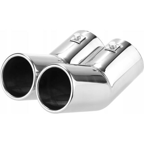 Embout de silencieux d'échappement double chromé en acier inoxydable pour VW Golf 4 et Passat B5