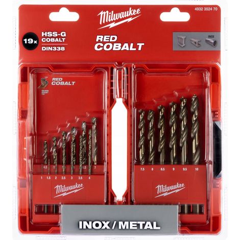 Milwaukee Brocas HSS-G de Cobalto 19 piezas bronce (1/5)