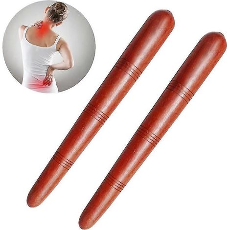 Bâtonnets de massage thaïlandais en bois pour les pieds et les mains, réflexologie, fitness et yoga. Outil de massage à la main et aux pieds. (1/2)