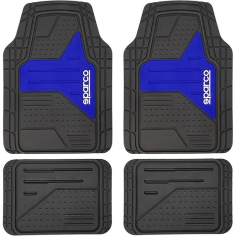 Jeu De 4 Tapis Pvc Sparco Gris Bleu