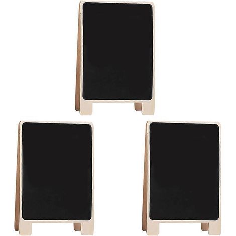Lot de 3 tableaux mémo en bois de cèdre (noir)-30.00X20.00X1.00CM-Black (1/4)