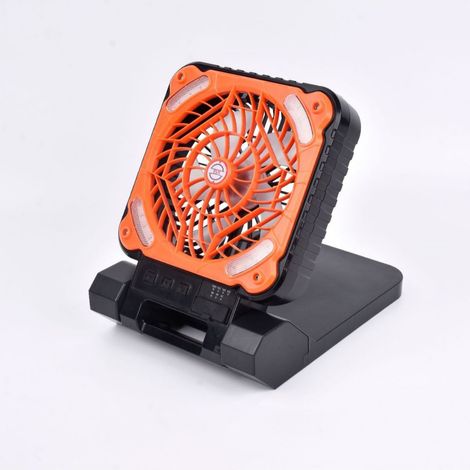 Ventilateur Solaire Portable Rechargeable avec Lampe LED – Ventilateur de Camping Pliable sans Fil, 3 Vitesses, Idéal pour l'Extérieur, la Randonnée et les Urgences (1/3)