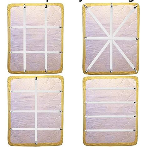 Extension de 21,2" à 86,6" 4 pièces réglables sous le canapé, matelas, attache pour drap de lit, convient à tous les matelas carrés (blanc) (1/5)