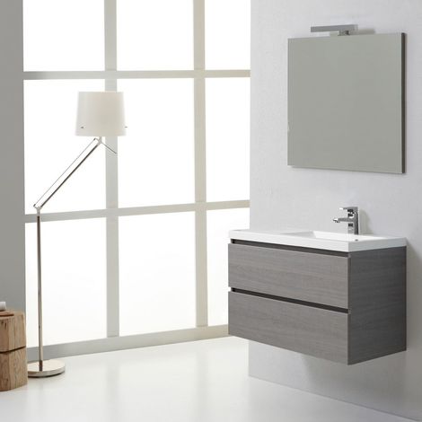 Badezimmer- Set Mit Tiefe 39Cm Und Waschbecken Rechts  Manhattan