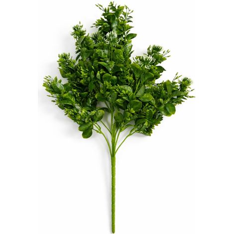 75cm Artificial Boxwood & Budding Foliage Bush Stem (1/4)