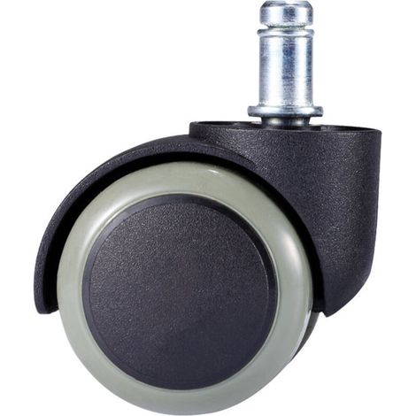 Lot de 5 roulettes pour fauteuil de bureau - Dimension : 11 x 50 mm - Roulettes pour siège de bureau adapté aux sols dur - Rotation à 360°
