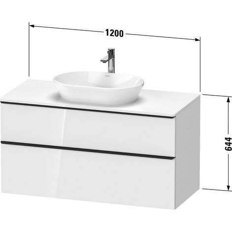 DURAVIT DE496902222 D-Neo Meuble sous-lavabo suspendu mural (1/5)
