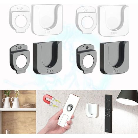 Lntyq Lot de 4 Supports Magnétiques pour Télécommande, Porte Telecommande TV, Support Telecommande Mural, Support Magnétique, Support Mural pour Télécommande, Pour l'école et la Maison