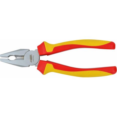 Pinzas Universales VDE Awtools 200mm, herramienta aislada para trabajos eléctricos, diseño ergonómico, resistentes y seguras, protección hasta 1000V. (1/4)