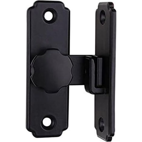 Verrou de porte de grange à angle droit 90 degrés en acier inoxydable, très résistant et anti-corrosion, dimensions 8.15×4.5×0.34 cm, pour portes, portails, armoires, salles de bains et toilettes (1/4)