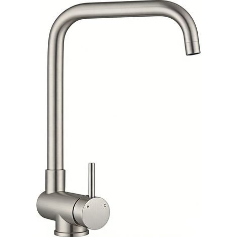 AICA Edelstahl Küchenarmatur Vorfenster Klappbar Wasserhahn Küche 360 Grad Drehbare Mischbatterie Gebürstet
