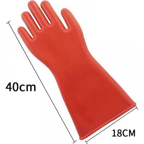Gant pour les électriciens électricien Gants isolants électriques Gants isolants en caoutchouc 12kv gants isolants pour électricien,40×18cm (1/3)