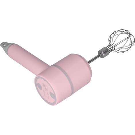 Batteur électrique à main, longue durée, moteur puissant, bâtonnet à œufs amovible, rose, sans fil, 2 bâtonnets (1/5)