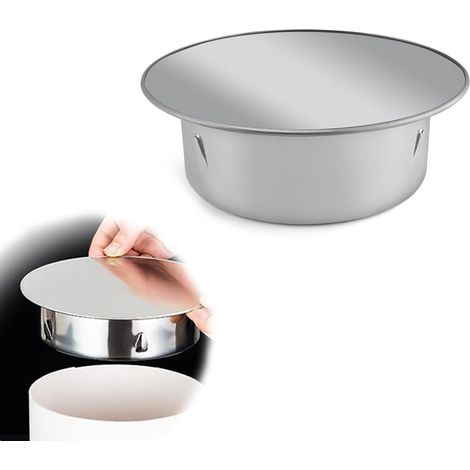 Couvercle de Trou de Cheminée, Bouchon Tuyau de Poele en Acier Inoxydable 100 mm, Couvercle de Cheminée Rond, Couvercle de Tube de Poêle épaissi, adapté aux Tubes de Poêle de Diamètre 100 mm (1/5)