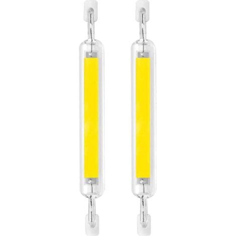 2er-Pack dimmbare 10-W-R7s-LED-Lampen, Doppelsockel, entspricht 80-W-Halogenlampe, 120 V, Typ J, R7s-Strahler, 6000 K, Landschaftsbeleuchtung, Kaltweiß, 78 mm