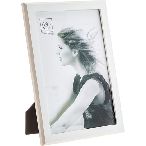 Cadre Photo en Bois Massif, Deux Tons à Poser ou accrocher – Couleur Blanc – Taille Photo 20X30 cm (1/3)