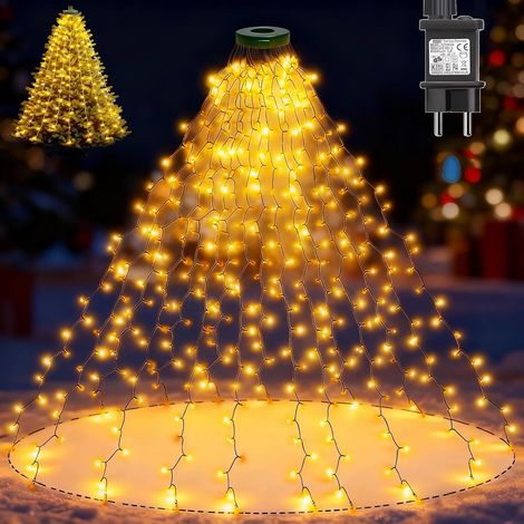 400 LED 2M 16 Guirlande Lumineuse Sapin de Noël avec Anneau (1/5)