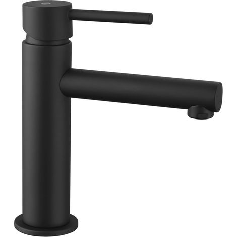 Grifo de Lavabo Modelo MIO Fabricado en Latón Monomando Acabado en Negro (1/2)
