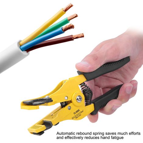 Pinces à dénuder automatiques pour électricien, outil de dégainage câble 0.9/1.25/2.0/3.5/5.5mm, alliage zinc 170 mm, 1 pièce (1/5)