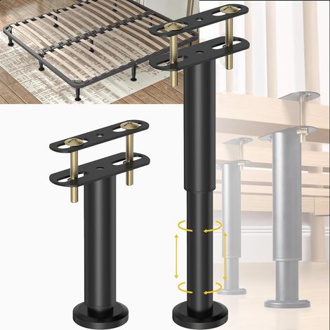 2 Pièces Pieds de Meuble, Pieds de Meubles Réglables 18-34cm, Pieds de Table en Métal Pieds de Support en Fixation en Métal pour Meubles Table Chaise Bureau Cuisine Armoire Canapé (1/5)