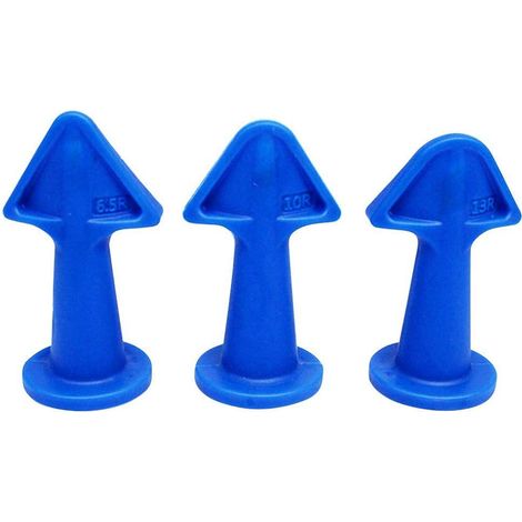 Kit Outils de Colle pour Finition Joints Kit 4 Buses Souples Rubber Caulking Finisher Nozzle 6.5R 10R 13R Pour Fenêtres Salle de Bain Tiles Bricks (1/4)