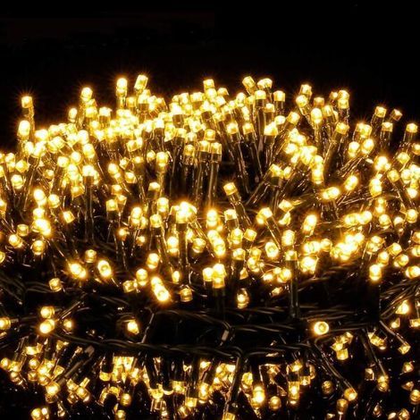 Guirlande lumineuse de Noël extérieure de 100 mètres avec 1000 LED, 8 modes, étanche IP44, convient aux sapins de Noël intérieurs et extérieurs, aux fêtes de Noël, aux mariages et aux jardins. (1/5)
