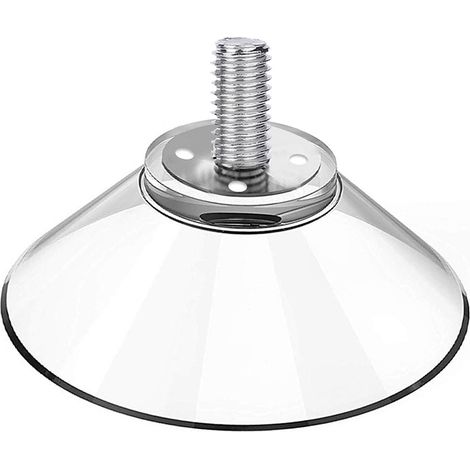Lntyq Saugnapf mit Schraube, 6 Stück 41 mm transparente Saugnäpfe mit Gewinde, extra starker PVC-Kunststoff-Vorhangaufhängungs-Isolierungssaugnapf für Wohnmobil, Fenster, Badezimmer, Van (1/5)