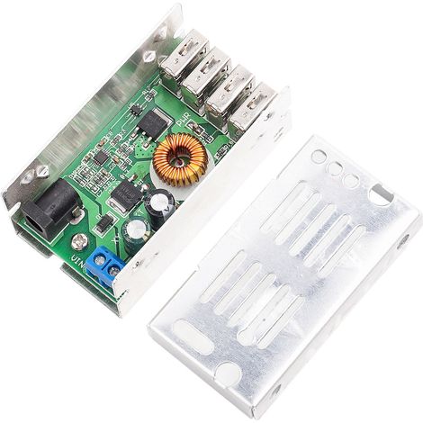 Module de conversion abaisseur DC 9V-36V, chargeur 4 ports USB pour voiture, carte accessoire de recharge téléphone (1/5)