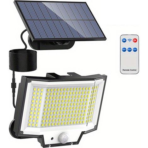 Faretto solare per esterni, luce da parete a 360°, faretto solare di sicurezza impermeabile, illuminazione per esterni con sensore, illuminazione per grandi aree, adatto per veranda, patio, garage (20