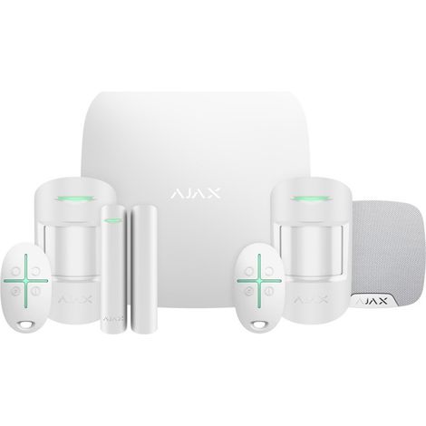 Ajax Kit Allarme Hub Motioncam DoorProtect Cam Plus Hdr Bianco