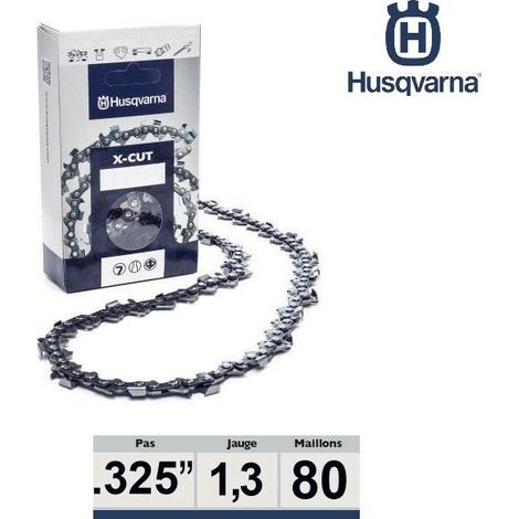 Chaîne tronçonneuse 50 cm – Pas 325 – Jauge 050 – 80 maillons – X-Cut SP93G pour coupe précise et faible rebond