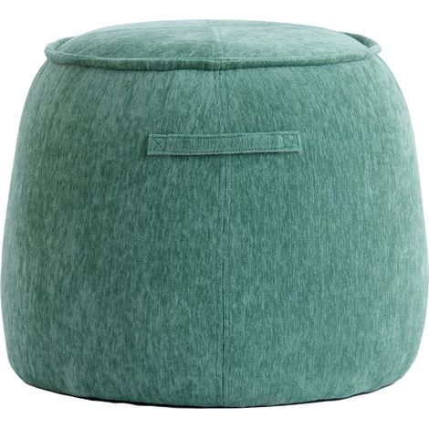 Light & Living Pouf SIBIU Rund in Grüner Stoff – Ø50x40 cm