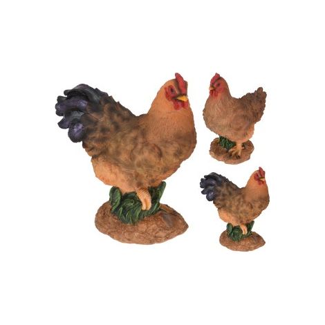 GALLINA RESINA 21X12XH27CM IN 2 MODELLI