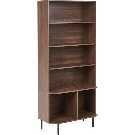 Bücherregal mit 5 Ebenen BRADLEY 180 cm Dunkelbraun