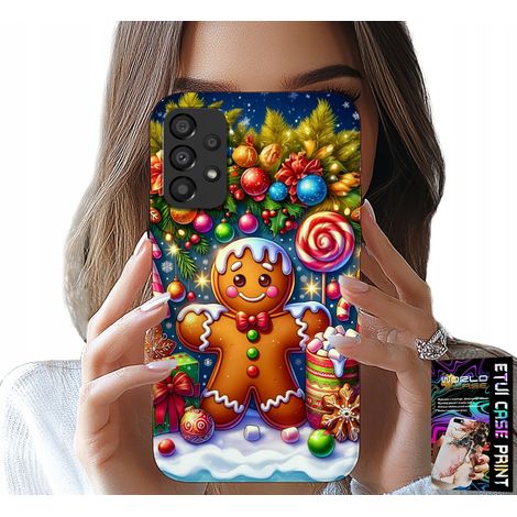 Custodia per Samsung Galaxy A23 5G - motivi di pan di zenzero, caramelle, Natale + vetro (1/5)
