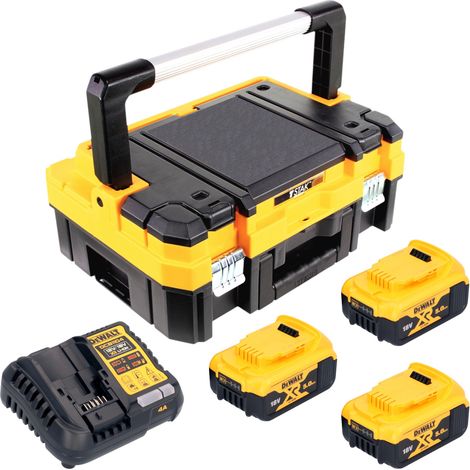 DeWalt DCB 1104 P3T Akku Starter Set 18 V mit 3x Akku 5,0 Ah + DCB 1104 Ladegerät + TSTAK (1/5)