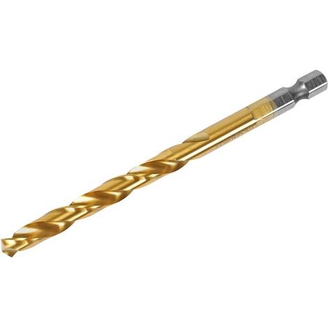 Foret titane 4x95 mm HSS/M2, DIN338, 135°, 6 pans à serrage rapide - FORET TITANE