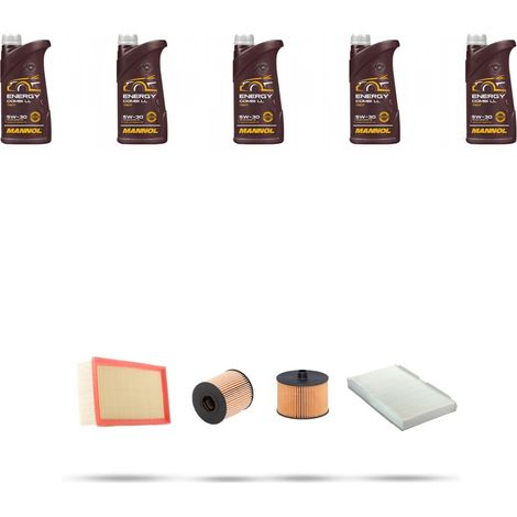 Kit tagliando 4 FILTRI e 5L OLIO compatibile con Citroen Jumpy II 2.0 Hdi 100kw dal 2007 (1/5)