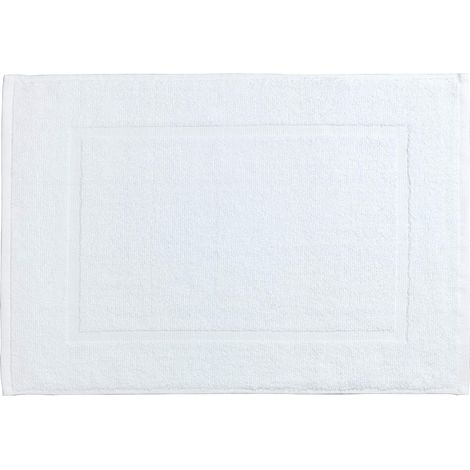 Weiße Badematte – 1 Stück – 100 % Baumwolle – Optimale Saugfähigkeit und Weichheit – Modernes Badezimmer – 40 x 60 cm (1/4)