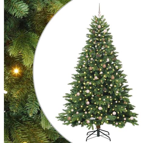 Sapin de Noël,Arbre de Noël artificiel avec 300 LED Vert 240 cm PE et PVC CFW38730 (1/5)