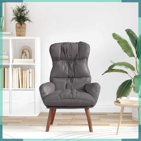 42001874 fauteuil Gris 69 x 74 x 93 cm Simili cuir (1/5)