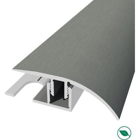Forestea – Barre de seuil aluminium brossé 90 cm – Largeur 3,9 cm – Hauteur 1,4 cm – Base joint dilatation pour pose facile (1/2)
