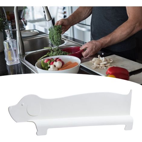 Pare-éclaboussures d'évier polyvalent, résistant à la chaleur et robuste, pour plans de travail de cuisine, blanc.