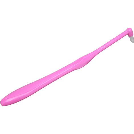 Brosse à dents spéciale appareils orthodontiques - Nettoyant interdentaire rose (1/5)