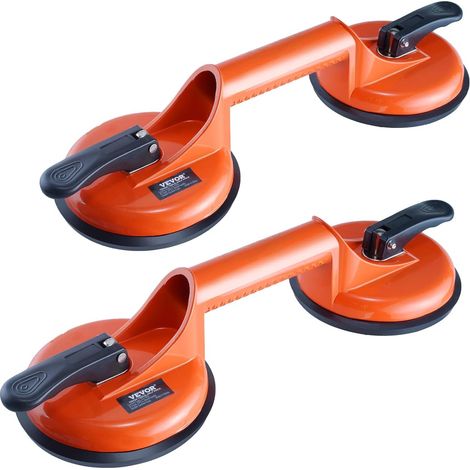 Ventouse de Levage Double 119mm Alliage Aluminium Charge 150kg Pour Verre Granit Carrelage Métal Bois Usage Industriel (1/5)